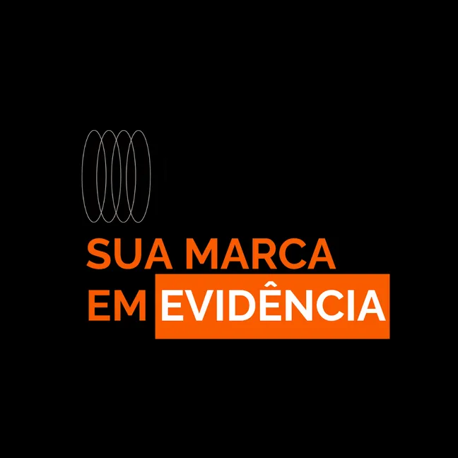 Arte com a frase sua marca em evidência