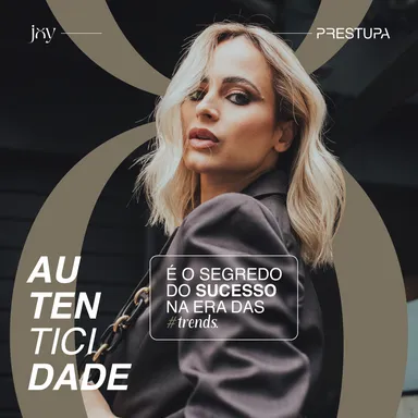 Arte para rede social com a palavra autenticidade